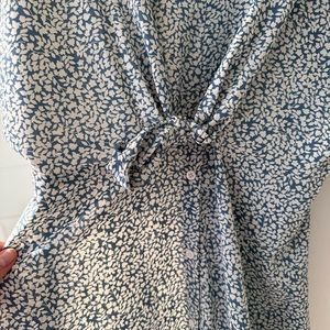 Floral print midi maternity dress
